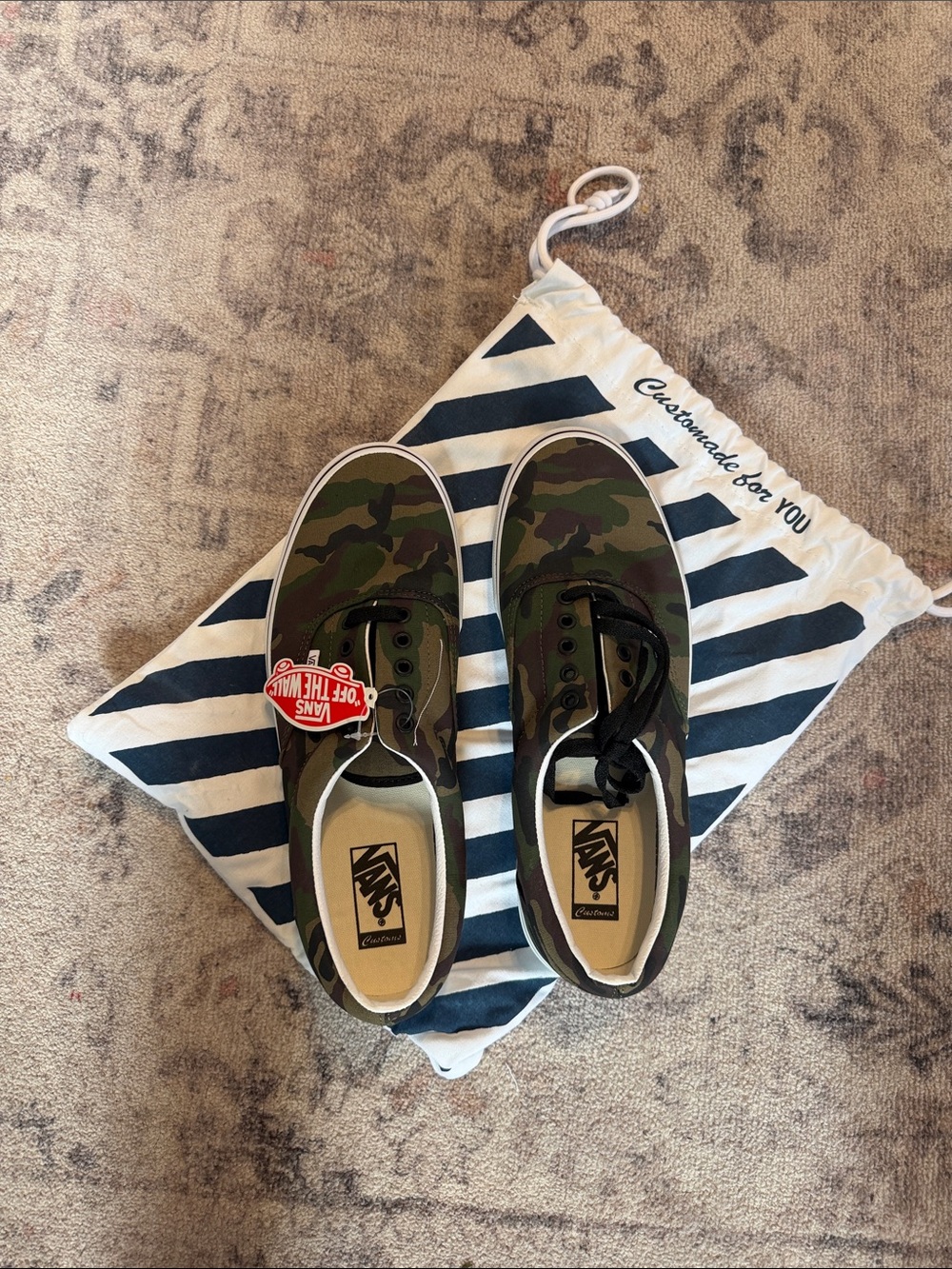 Vans Camo Canvas Low-Top Sneakers - Green & Brown